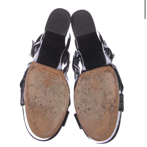 Michael Kors Patent Leather T-Strap Sandals - Picture 5 of 6